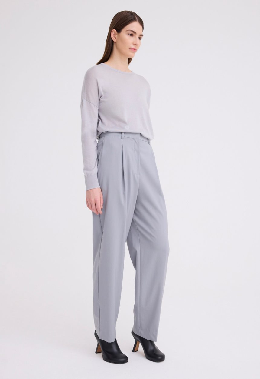 Jac + Jack Micah Pleated Wool Pant - Oxide Grey